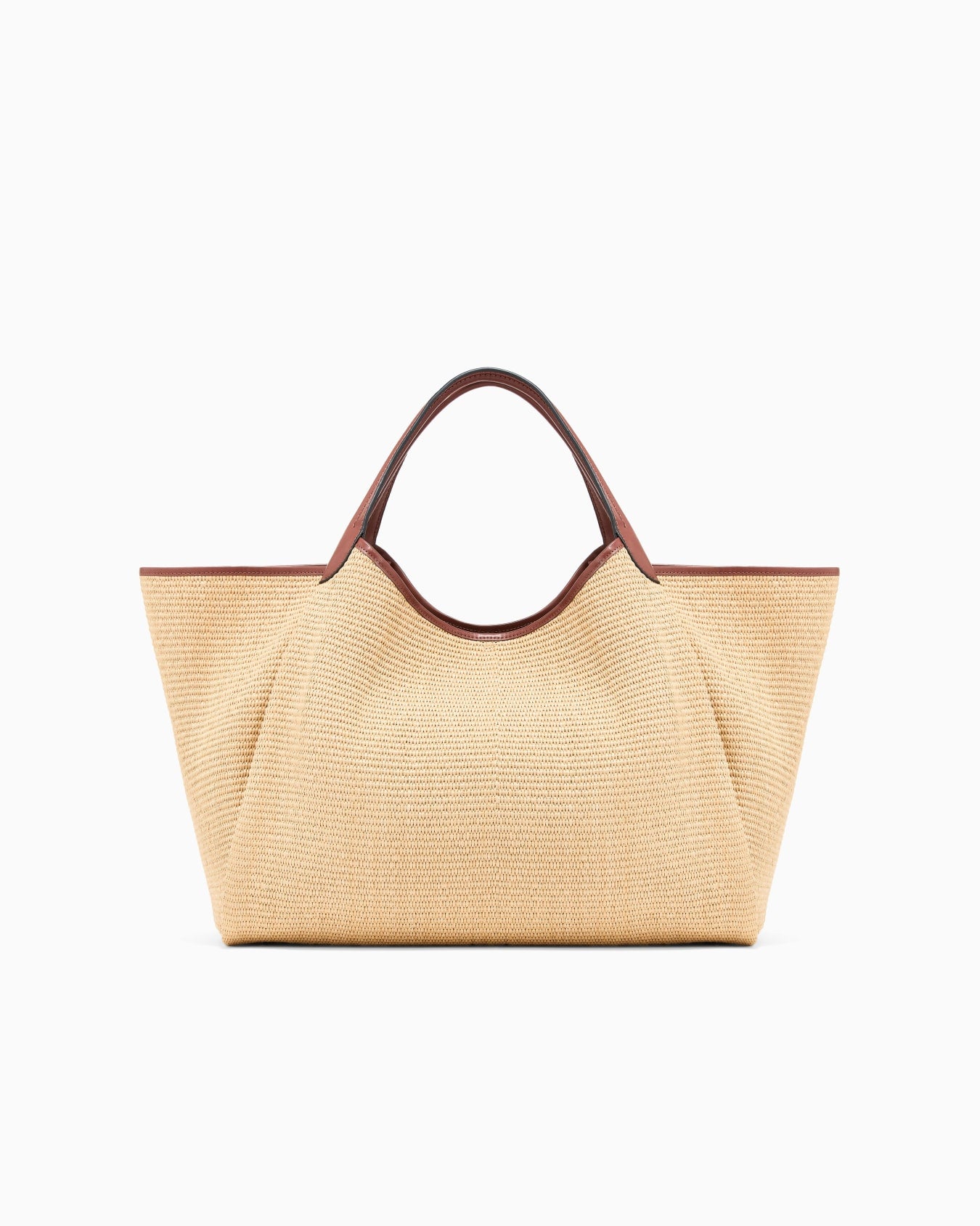 Bolso shopper contraste trenzado