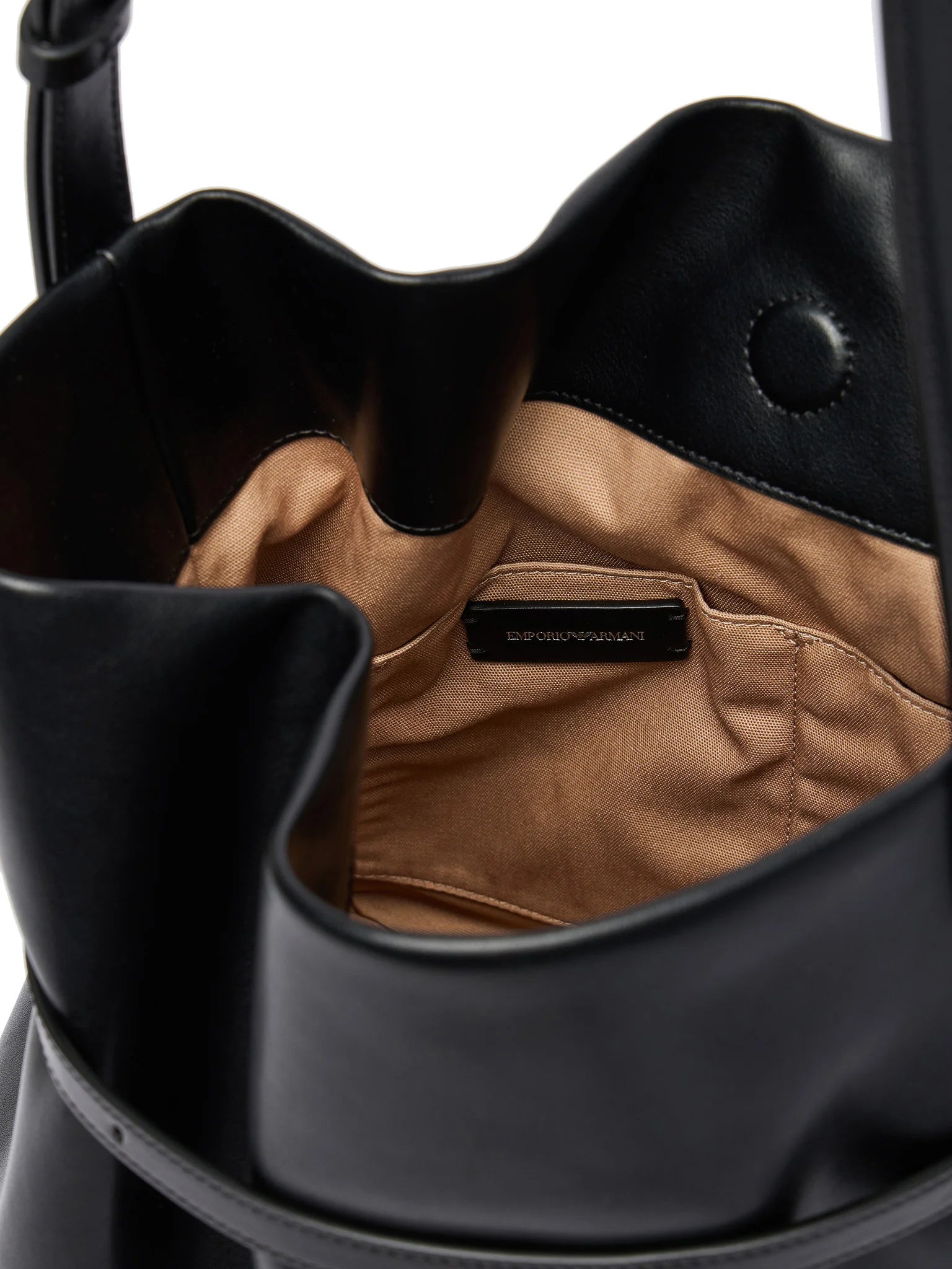 Bolso cubo de piel lisa