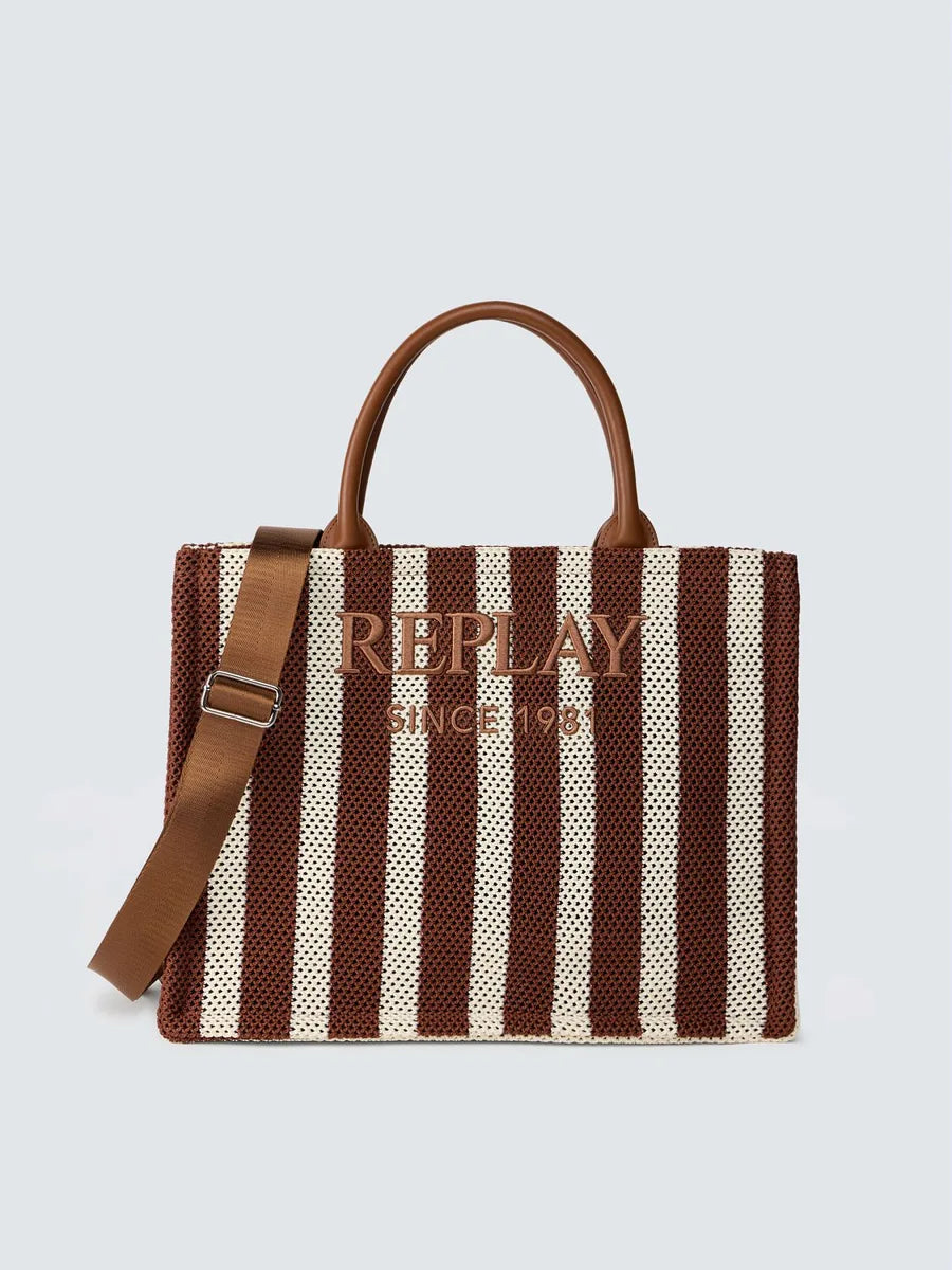 Bolso Shopper de rayas