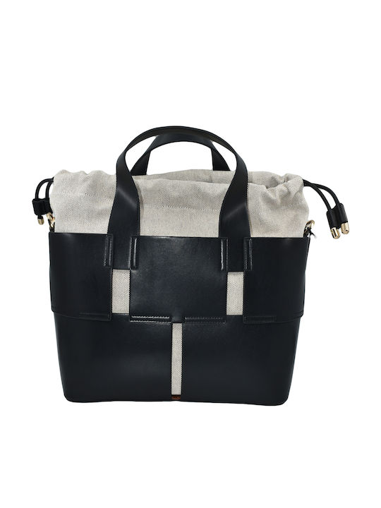 Bolso de hombro de tela napa