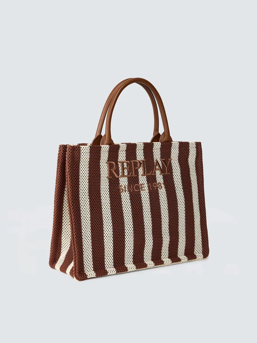 Bolso Shopper de rayas