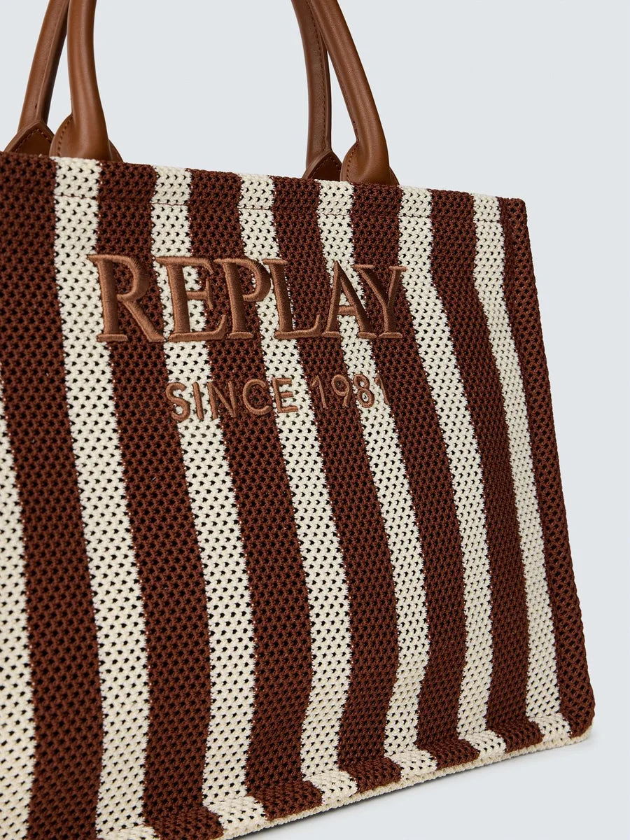 Bolso Shopper de rayas