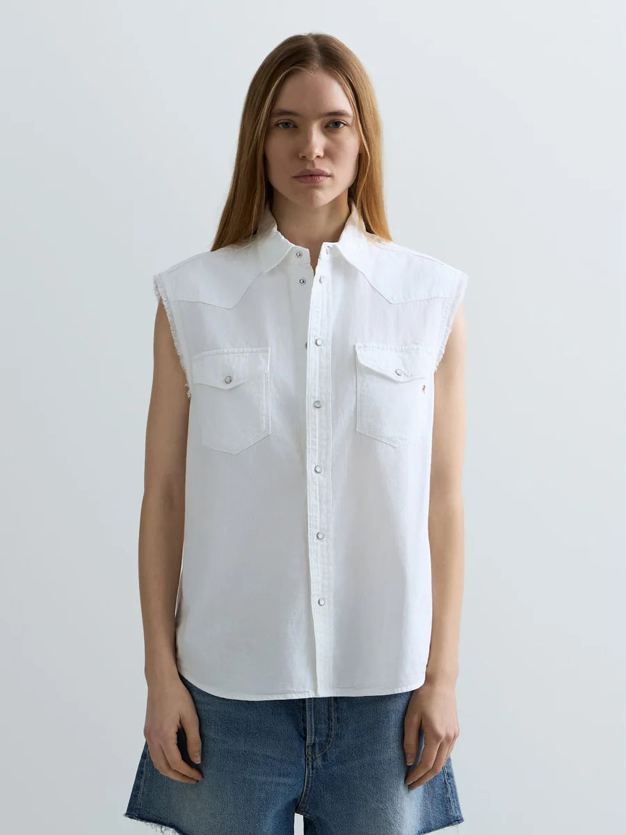 Camisa sin mangas de denim