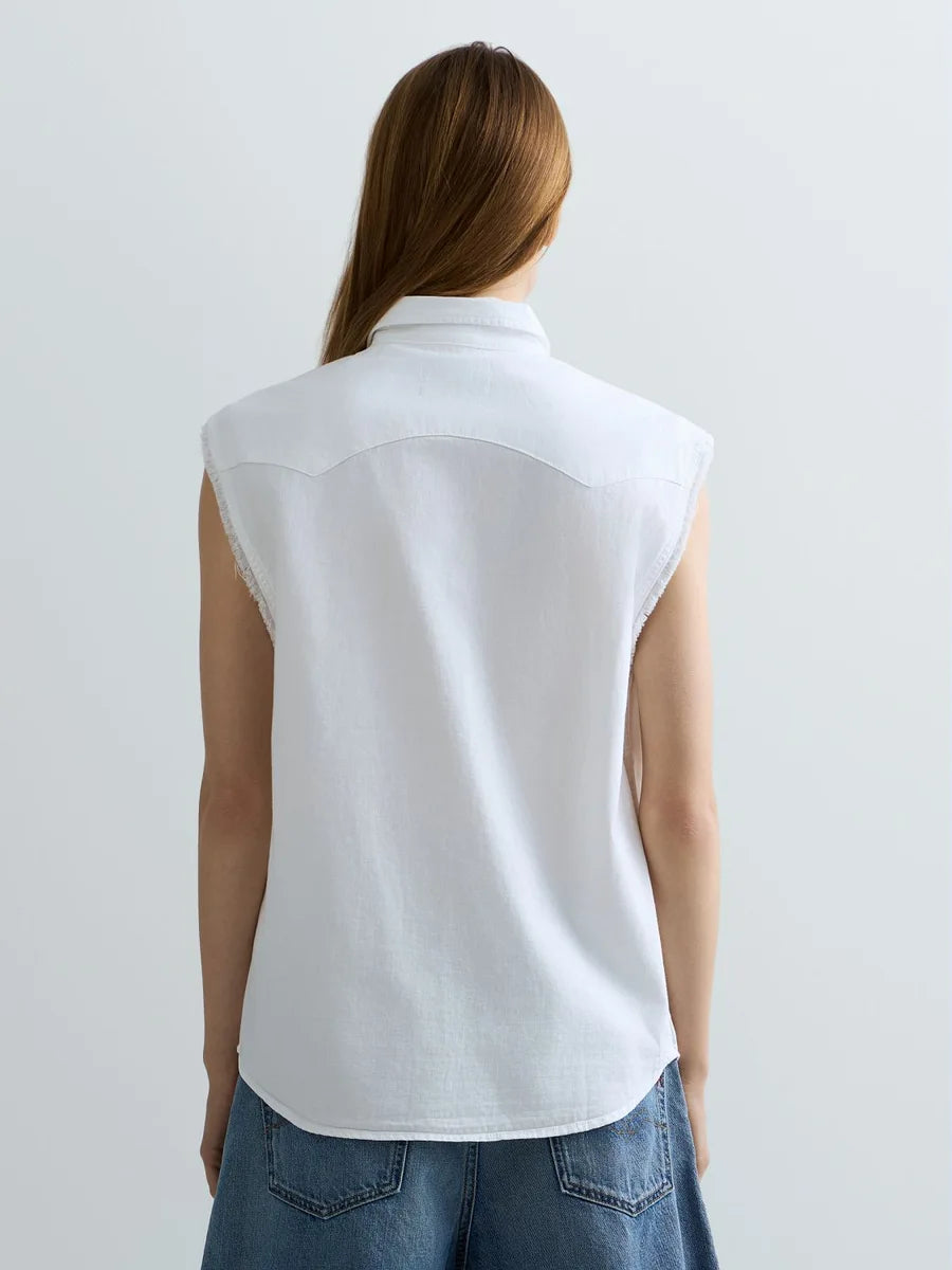 Camisa sin mangas de denim