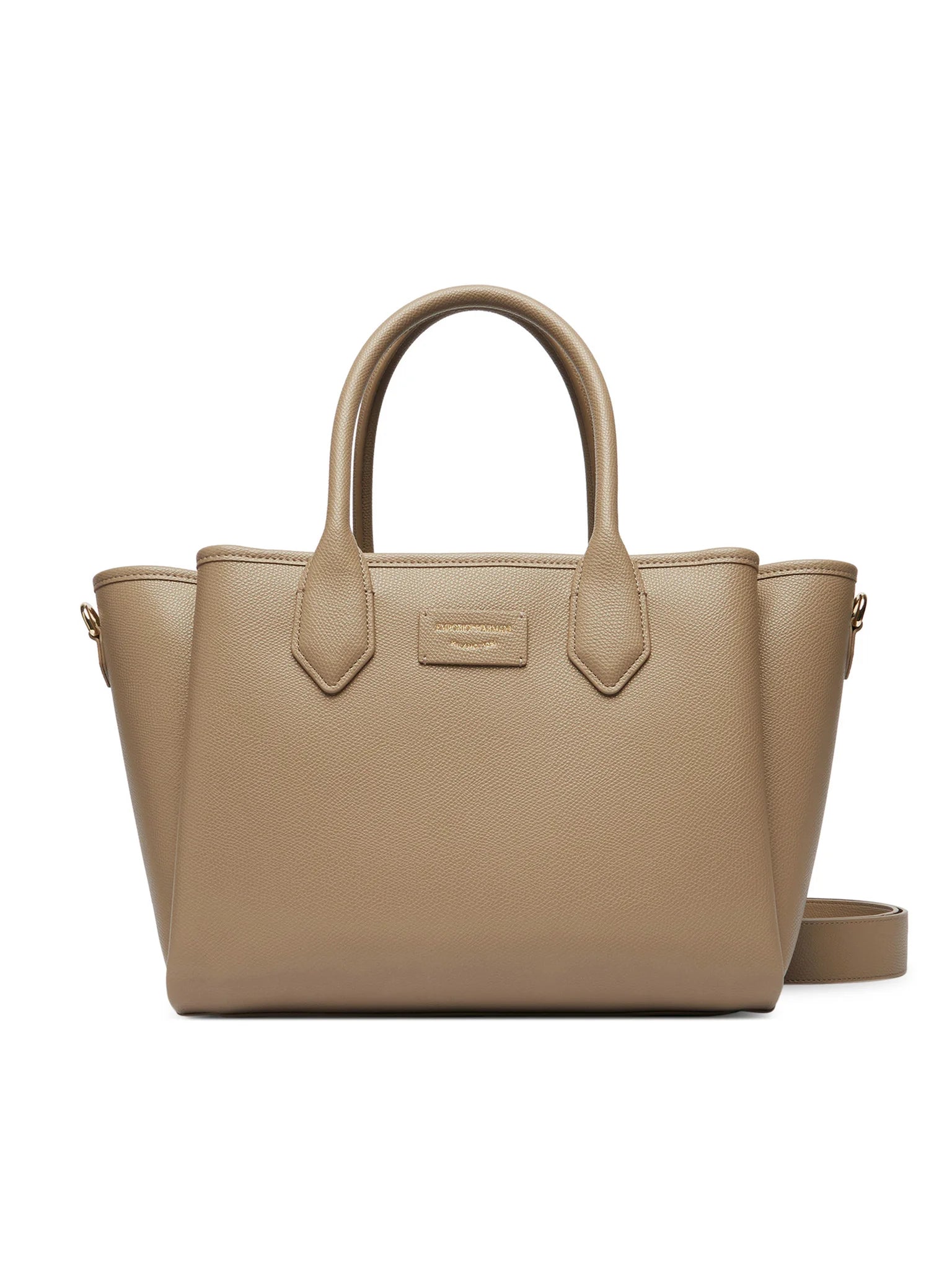 Bolso Shopper mediano con acabado graneado