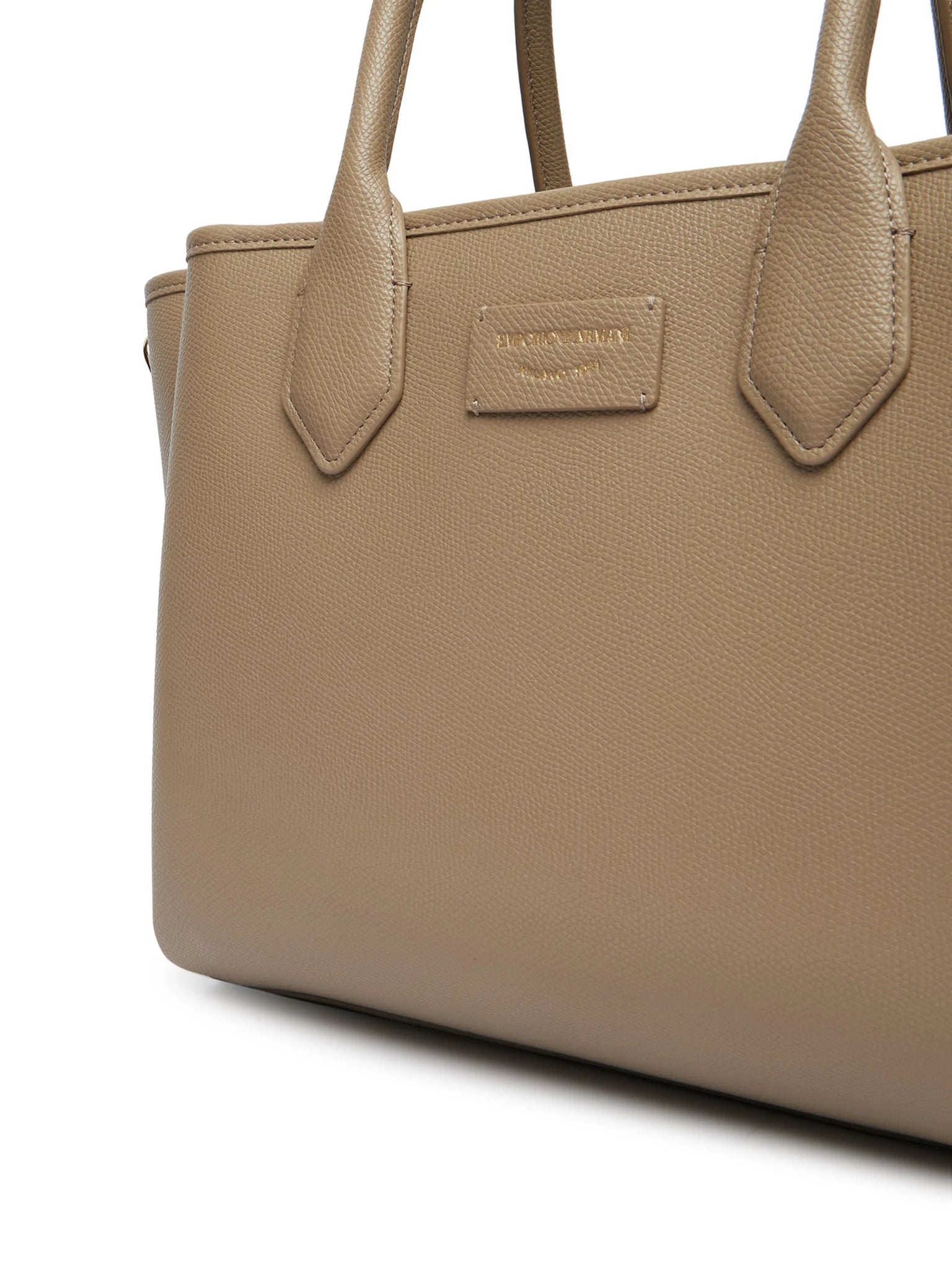 Bolso Shopper mediano con acabado graneado