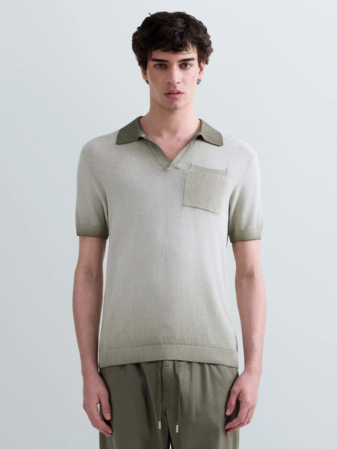 Polo de punto algodón difuminado