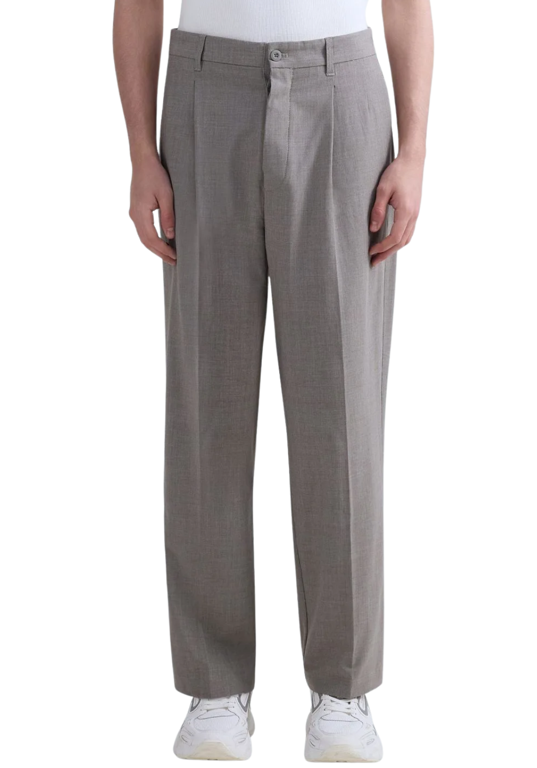 Pantalones rectos gris