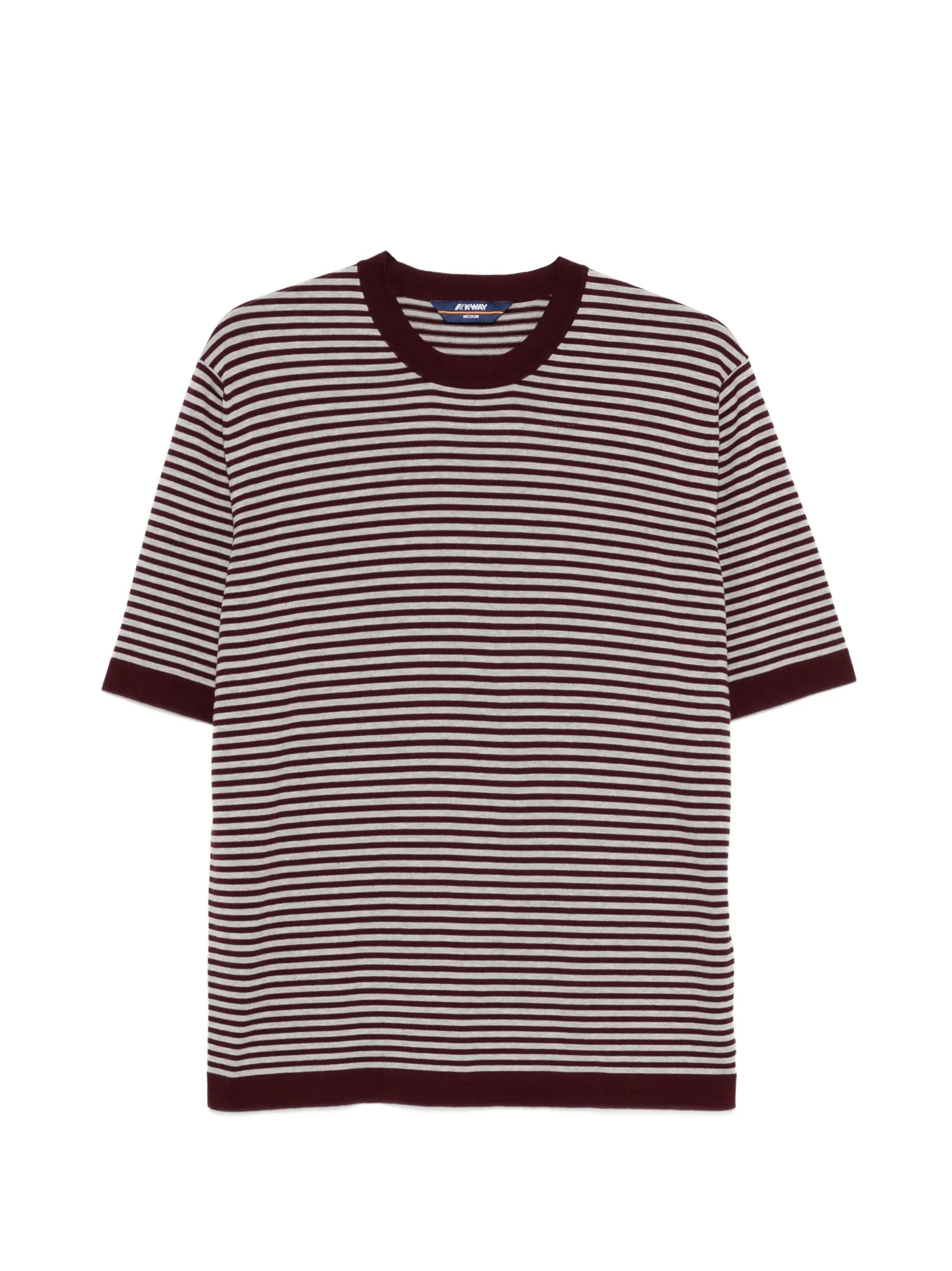 Camiseta a rayas burdeos