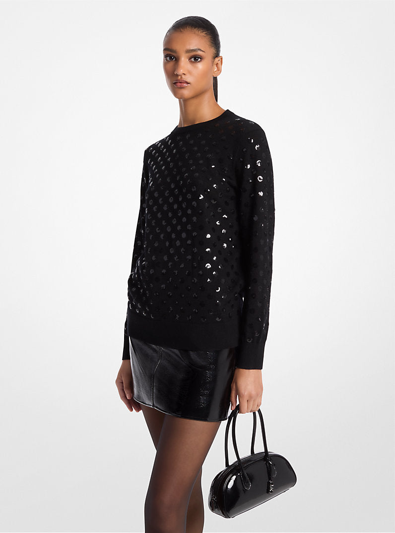 Jersey de lana con lentejuelas