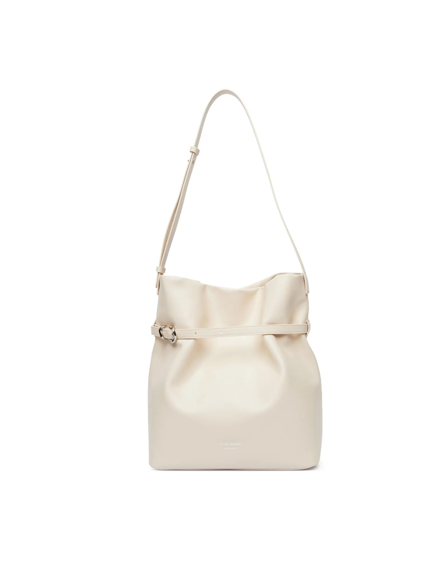 Bolso cubo de piel lisa
