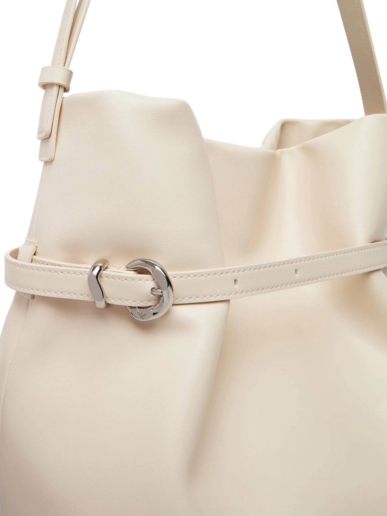 Bolso cubo de piel lisa