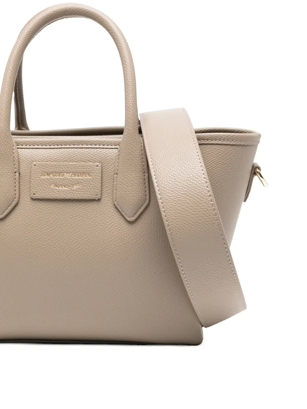 Bolso Shopper pequeño con acabado graneado