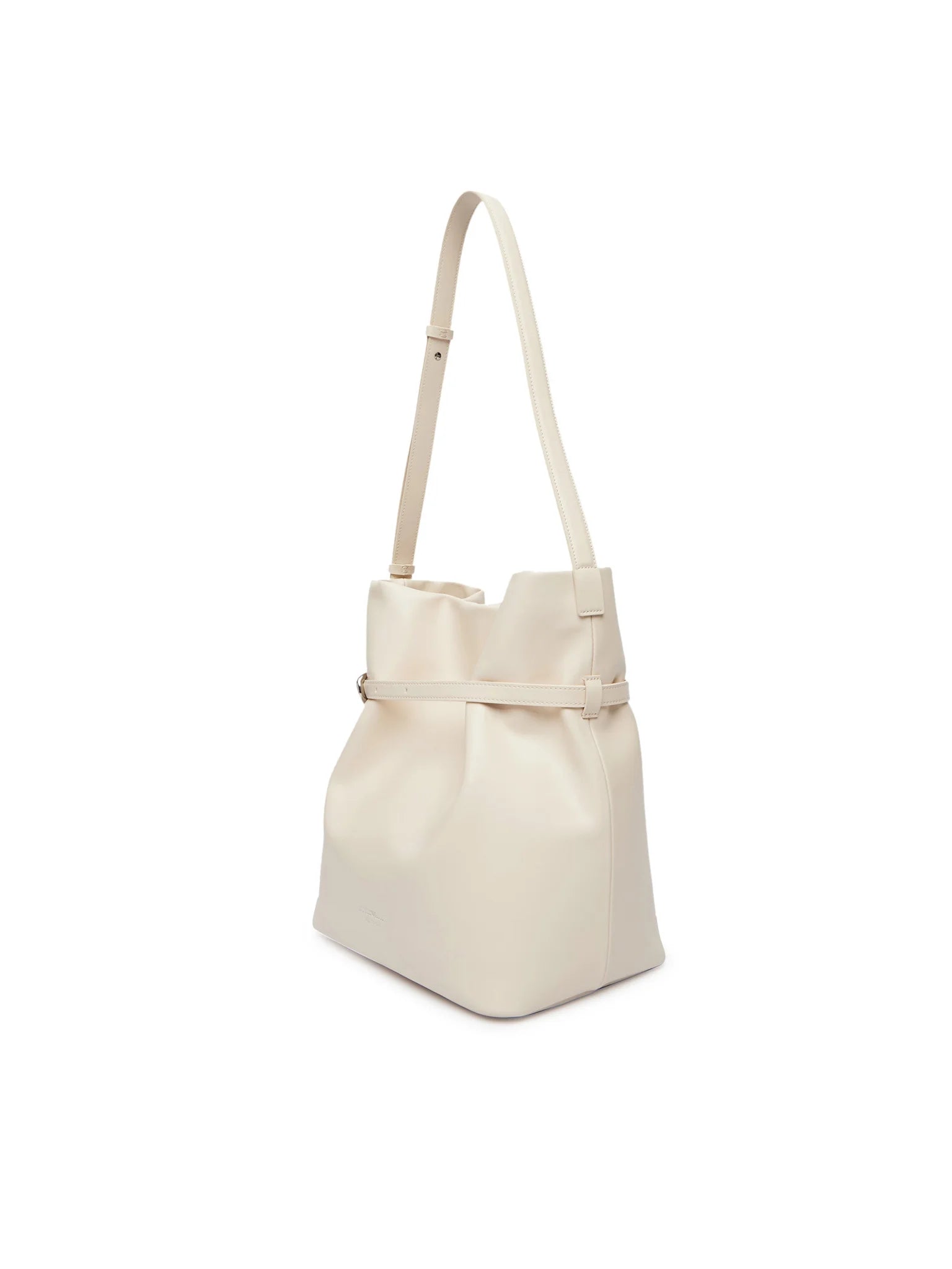 Bolso cubo de piel lisa