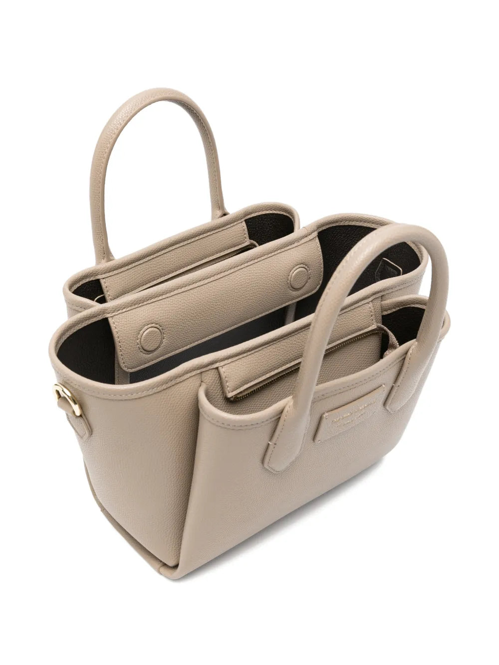 Bolso Shopper pequeño con acabado graneado