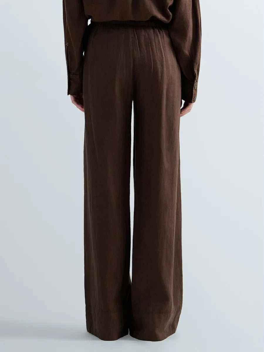 Pantalón lino de estilo pijama