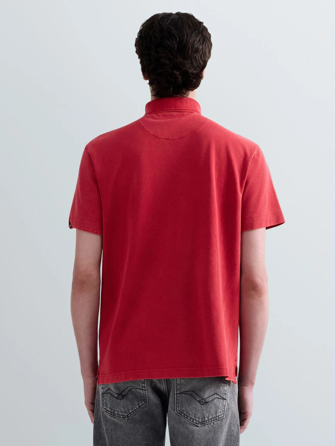 Polo de piqué de algodón con bordado r