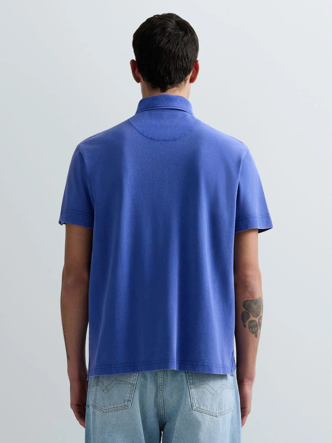 Polo de piqué de algodón con bordado r