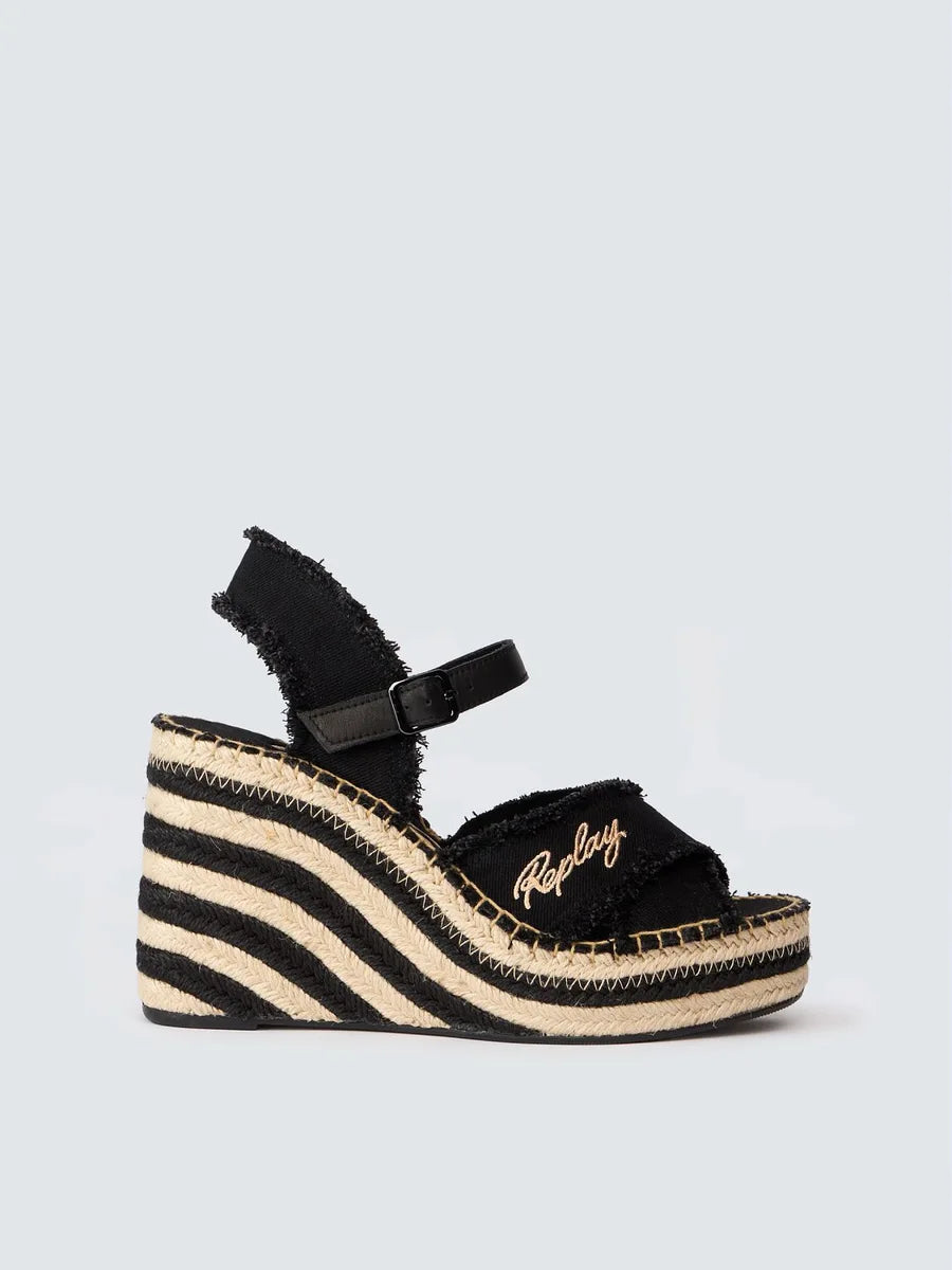 Sandalia de cuña tapada jess cross wave