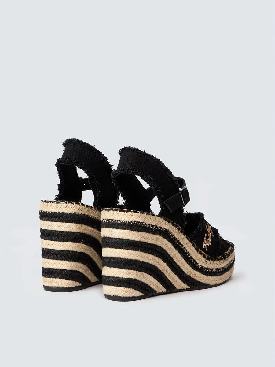 Sandalia de cuña tapada jess cross wave